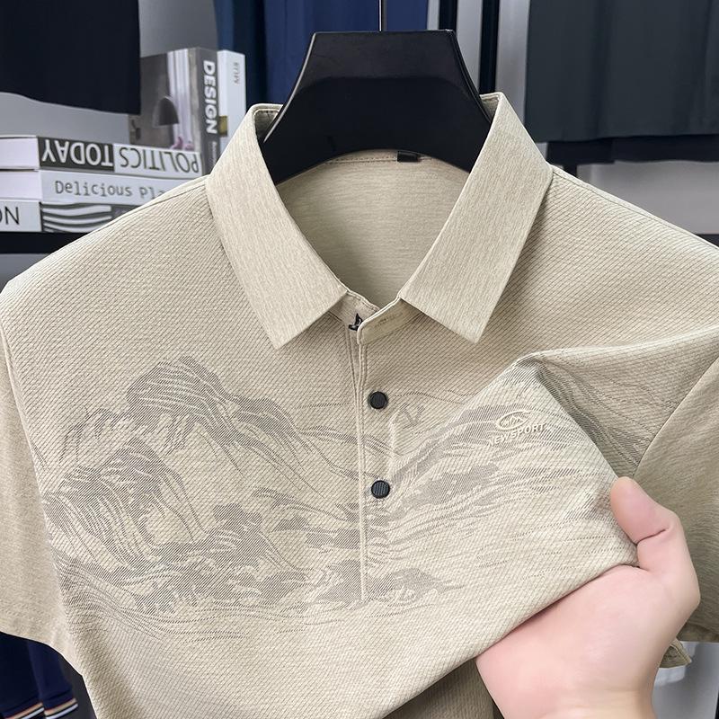 Men s Summer Ice Silk Polo - Short Sleeve, Trendy Chinese Style, Fashionable Lapel, Loose Fit XL (140-160 jin) хакі
Men s Summer Ice Silk Polo - Short Sleeve, Trendy Chinese Style, Fashionable Lapel, Loose Fit XL (140-160 jin) хакі