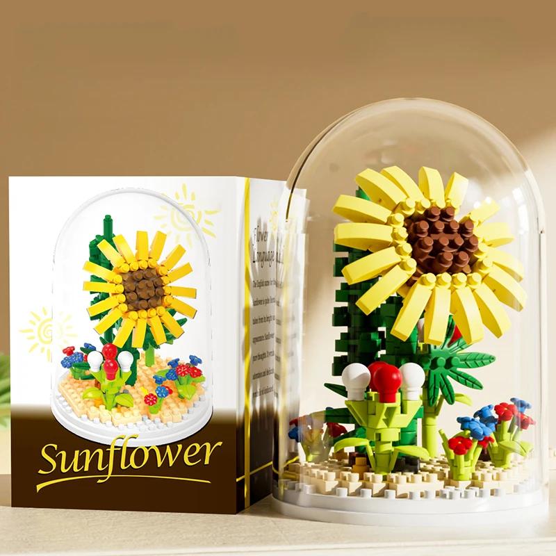 Diy Sunflower Flower Construction Blocks With Dust Cover Toys Potted Eternal Flower Rose Block Household Decoration Kids Toys For Girls
Diy Sunflower Flower Construction Blocks With Dust Cover Toys Potted Eternal Flower Rose Block Household Decoration Kids Toys For Girls