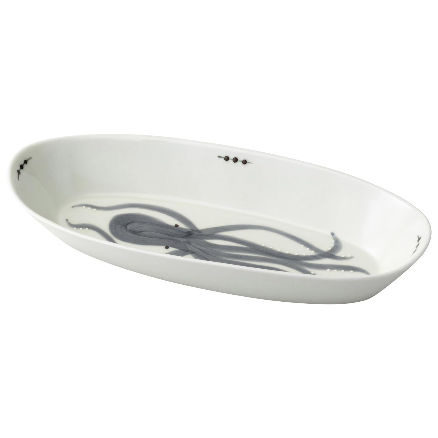 Hasami ware plate, octopus design, approximately 700ml capacity, olive gray, microwave and dishwasher safe, item number 25303
Hasami ware plate, octopus design, approximately 700ml capacity, olive gray, microwave and dishwasher safe, item number 25303