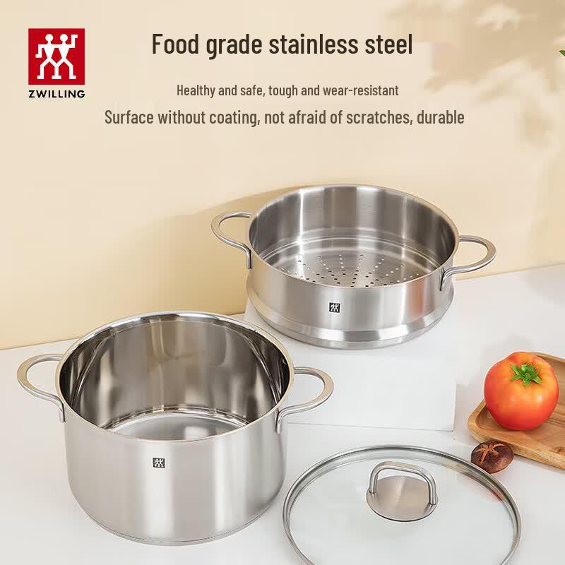 ZWILLING Non-Coated Soup Pot with Steamer Set
ZWILLING Non-Coated Soup Pot with Steamer Set
