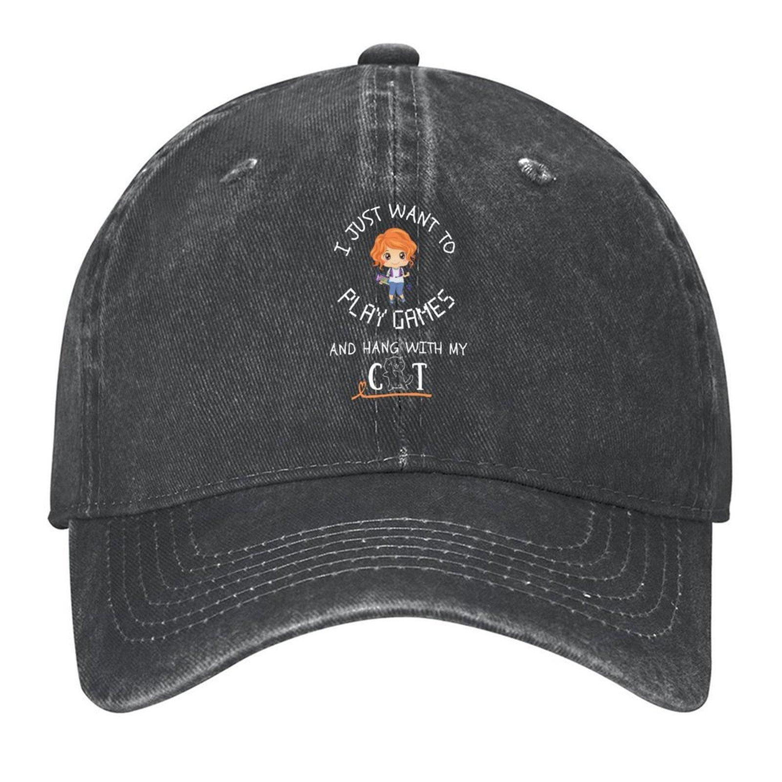 2026 I Just Want To Play Games And Hang With My Cat - Cat Person - Gamer Girl Baseball Cap Black Women s Hats For The Sun Men s
2026 I Just Want To Play Games And Hang With My Cat - Cat Person - Gamer Girl Baseball Cap Black Women s Hats For The Sun Men s