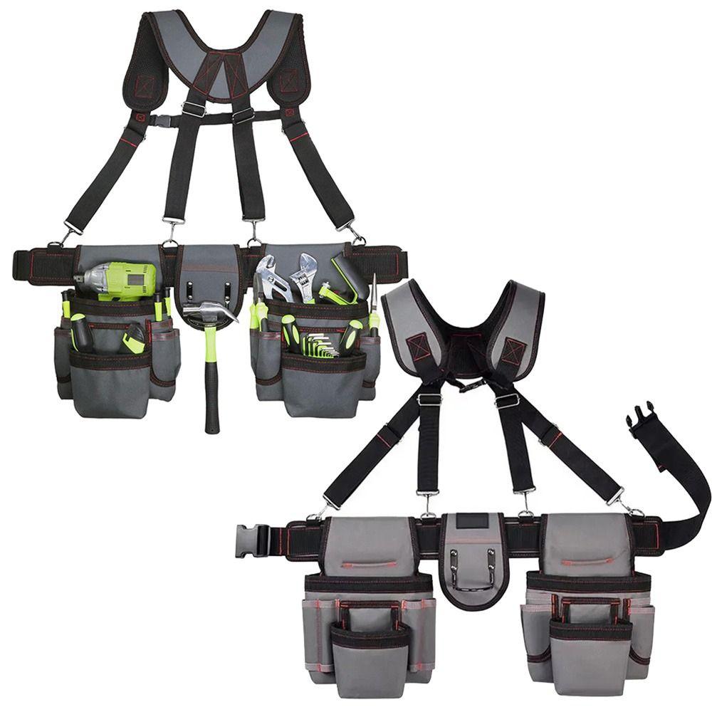 Vest Type Tool Belt with Suspenders Large Capacity Combined Tool Organizer Construction Workers чорний/сірий
Vest Type Tool Belt with Suspenders Large Capacity Combined Tool Organizer Construction Workers чорний/сірий