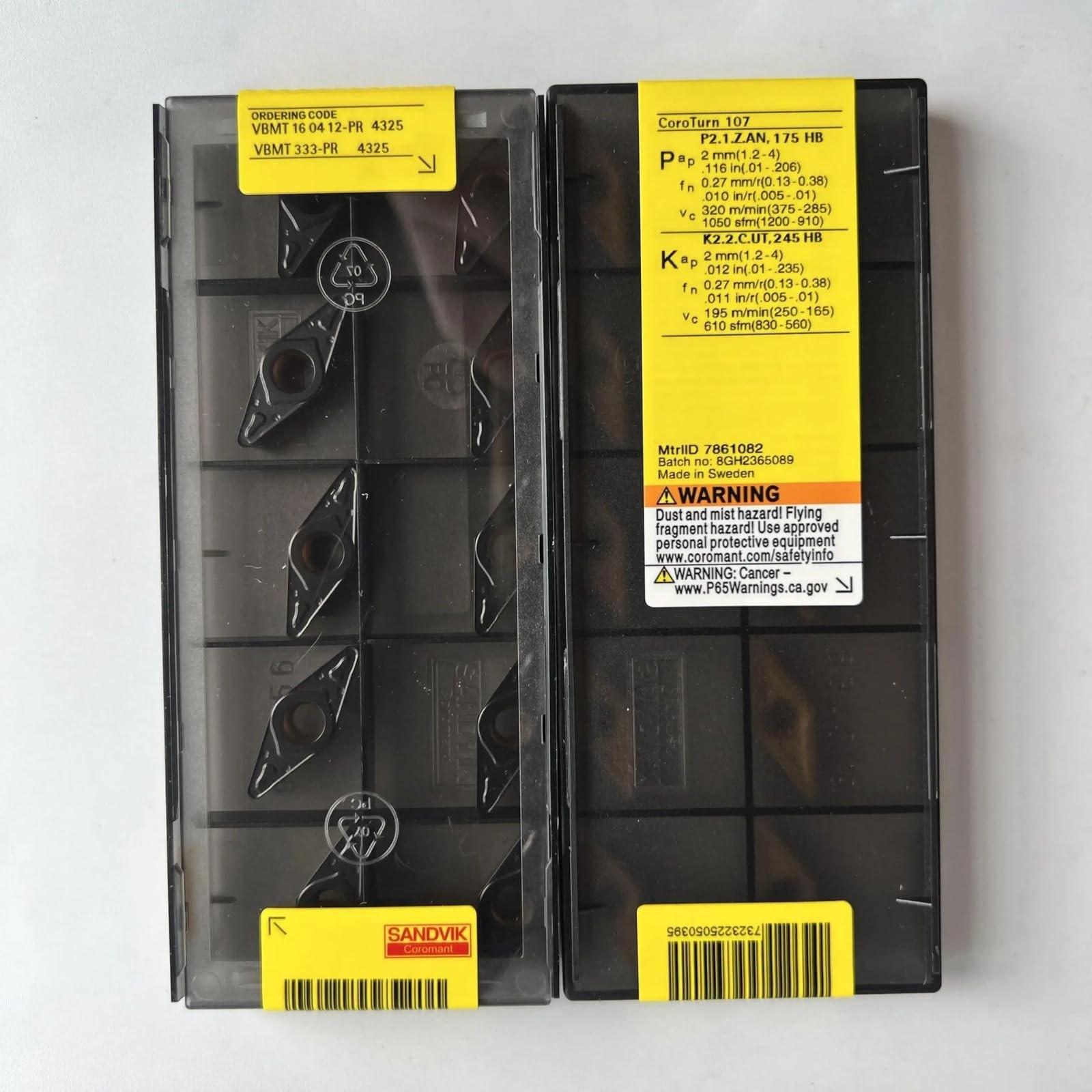 Original Sandvik / VBMT160412-PR 4325 / CNC lathe carbide blade 10 PCS
Original Sandvik / VBMT160412-PR 4325 / CNC lathe carbide blade 10 PCS