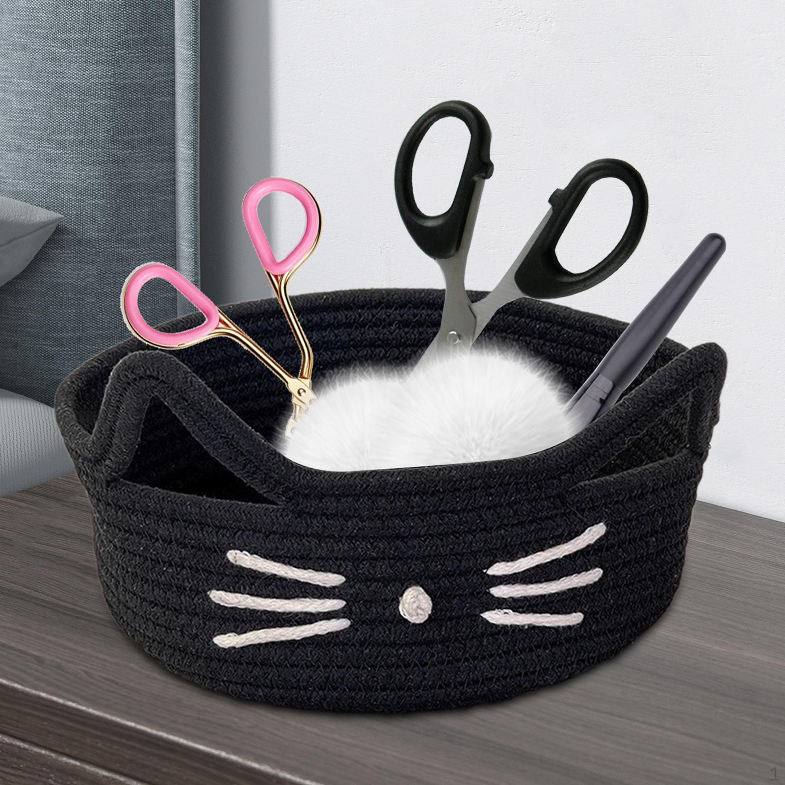 Корзина из хлопковой веревки с мультяшным котом, косметическая корзина, декор, многофункциональная элегантная форма для хранения котенка Black
Корзина из хлопковой веревки с мультяшным котом, косметическая корзина, декор, многофункциональная элегантная форма для хранения котенка Black