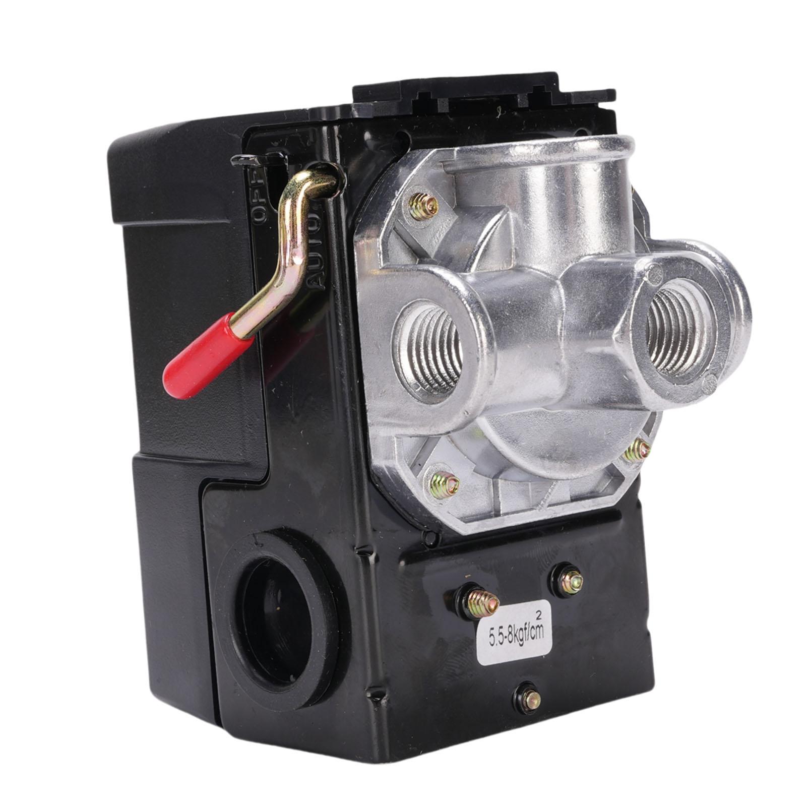 Air Compressor Pressure Switch 95 to 125 PSI 1/4 NPT ABS Stainless Steel Automatic Control 4 Port Switch Pressure Replacement 
Air Compressor Pressure Switch 95 to 125 PSI 1/4 NPT ABS Stainless Steel Automatic Control 4 Port Switch Pressure Replacement
