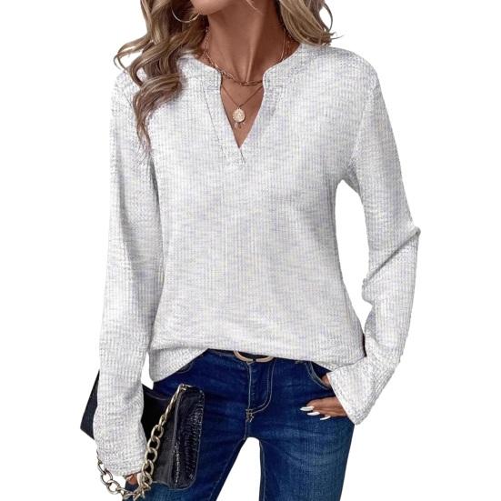 Women Tops V-Neck Long Sleeve Soft Stretchy Loose Fit Pullover Tops Spring Autumn Commuting Style Shirt Vacation Office Wear L белый
Women Tops V-Neck Long Sleeve Soft Stretchy Loose Fit Pullover Tops Spring Autumn Commuting Style Shirt Vacation Office Wear L белый