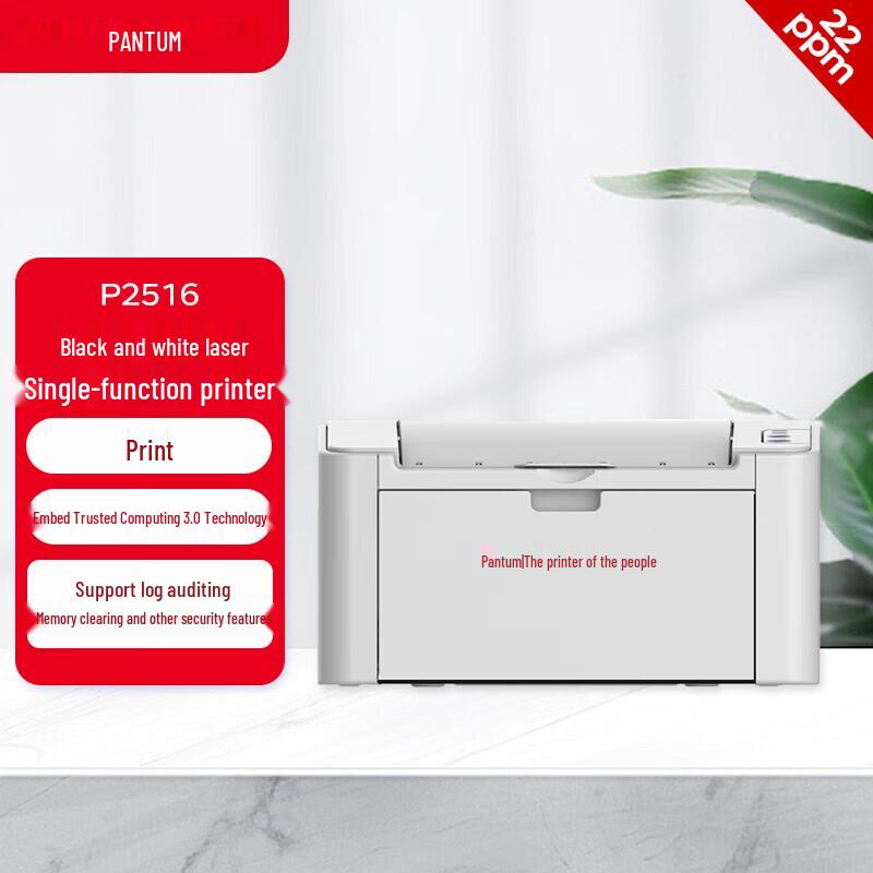 Pantum P2516 Compact A4 Mono Laser Printer CN plug (adapter included)
Pantum P2516 Compact A4 Mono Laser Printer CN plug (adapter included)