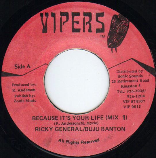 7-дюймовая пластинка RICKY GENERAL & BUJU BANTON - Потому что это твоя жизнь (Микс 1) VIP0015 Vipers Ямайский Регги, Ска и Даб Б/У
7-дюймовая пластинка RICKY GENERAL & BUJU BANTON - Потому что это твоя жизнь (Микс 1) VIP0015 Vipers Ямайский Регги, Ска и Даб Б/У