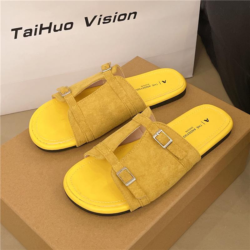 Women s French Retro Sandals Slippers Shoes New Flat Bottom Beach Vacation Sandals Korean Outdoor Wear-resistant Non-slip Comfortable Sandals 35
Women s French Retro Sandals Slippers Shoes New Flat Bottom Beach Vacation Sandals Korean Outdoor Wear-resistant Non-slip Comfortable Sandals 35