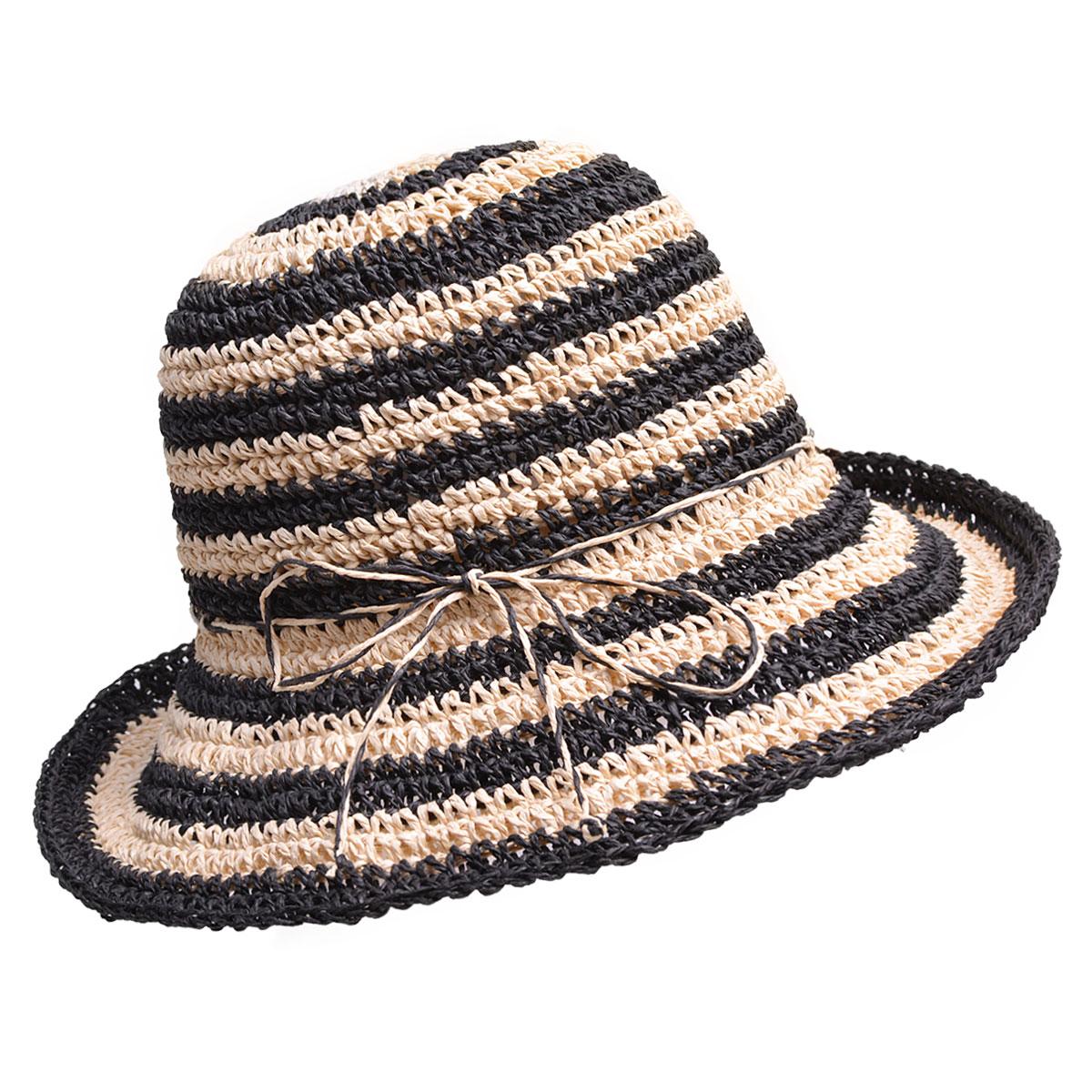 Lawliet Women s Two-Tone Stripe Paper Crocheted Sun Hat Bucket Style Crusher Cloche Sun Hat A415 чорний
Lawliet Women s Two-Tone Stripe Paper Crocheted Sun Hat Bucket Style Crusher Cloche Sun Hat A415 чорний