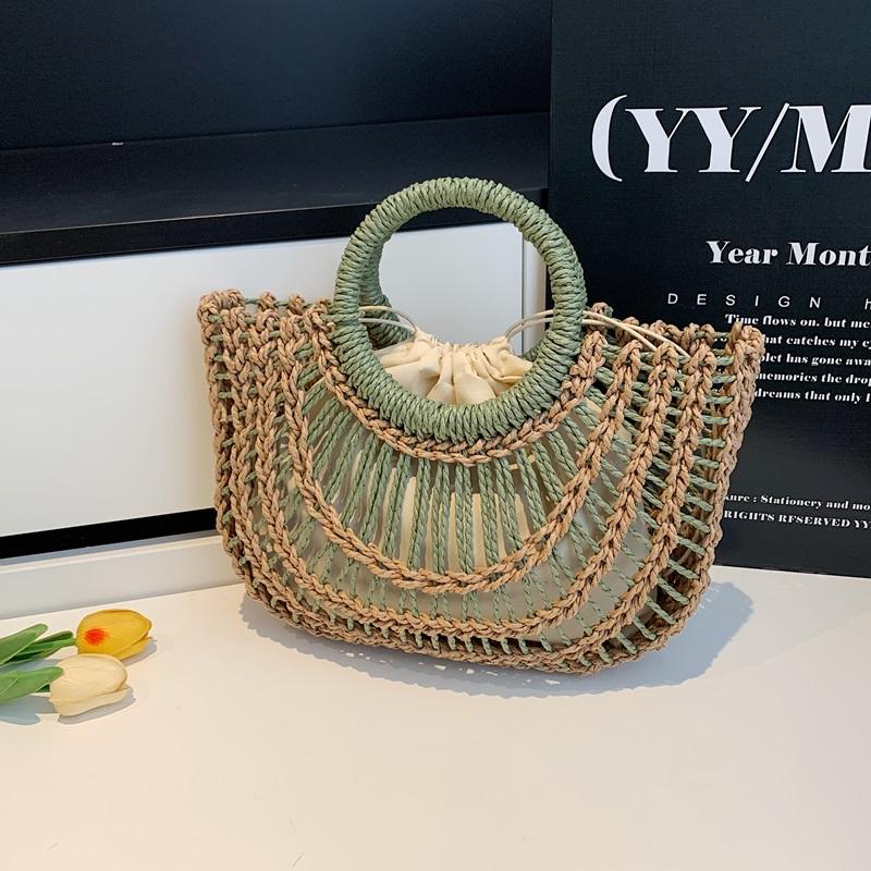 2026 Summer Latest Handmade Straw Woven Top-handle Bags For Women 2-IN-1 Hollow-out Beach Bag Set Boho Designer Handbags Luxury 34x33x5cm
2026 Summer Latest Handmade Straw Woven Top-handle Bags For Women 2-IN-1 Hollow-out Beach Bag Set Boho Designer Handbags Luxury 34x33x5cm
