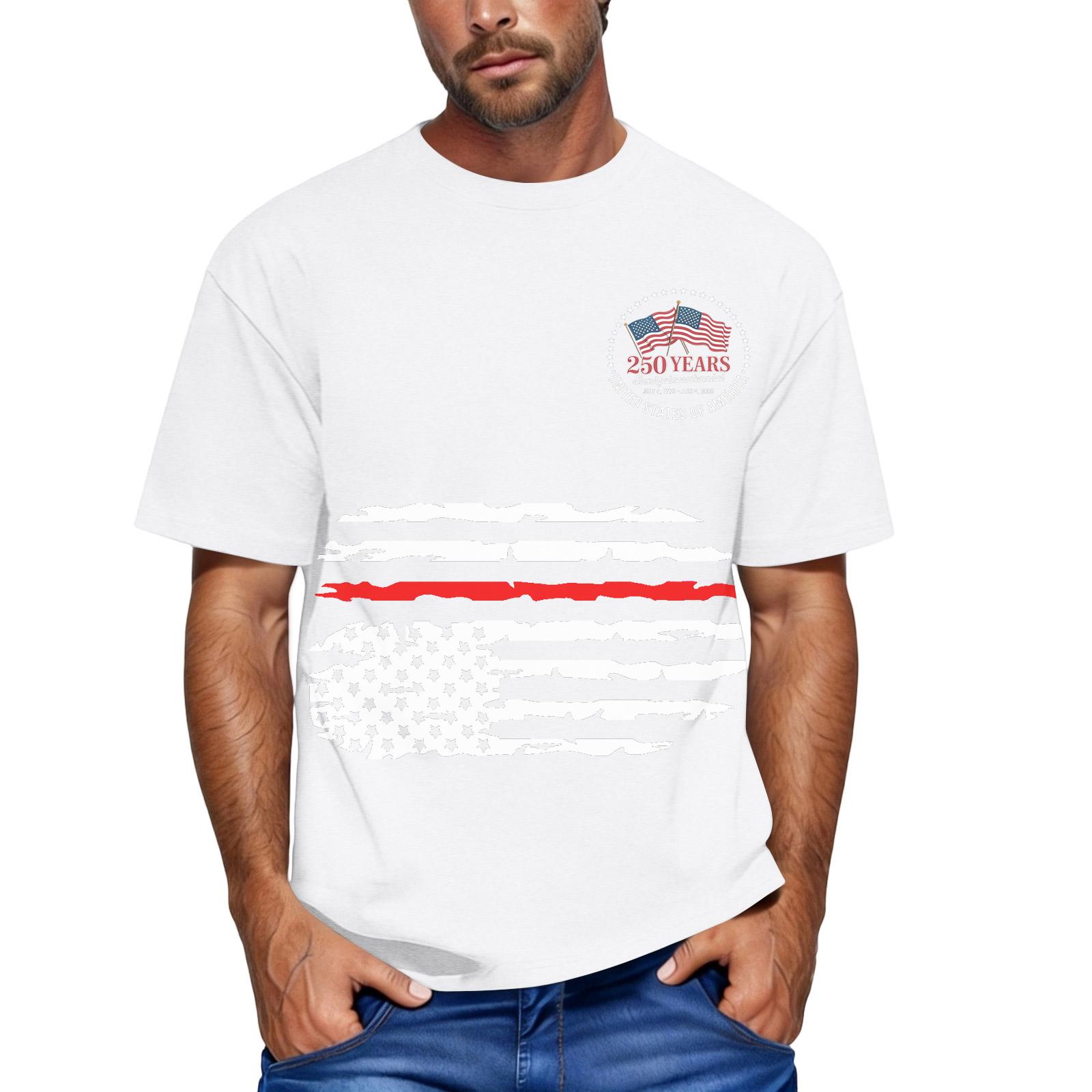 Men s loose and casual flag letter print T-shirt short-sleeved top XL білий
Men s loose and casual flag letter print T-shirt short-sleeved top XL білий