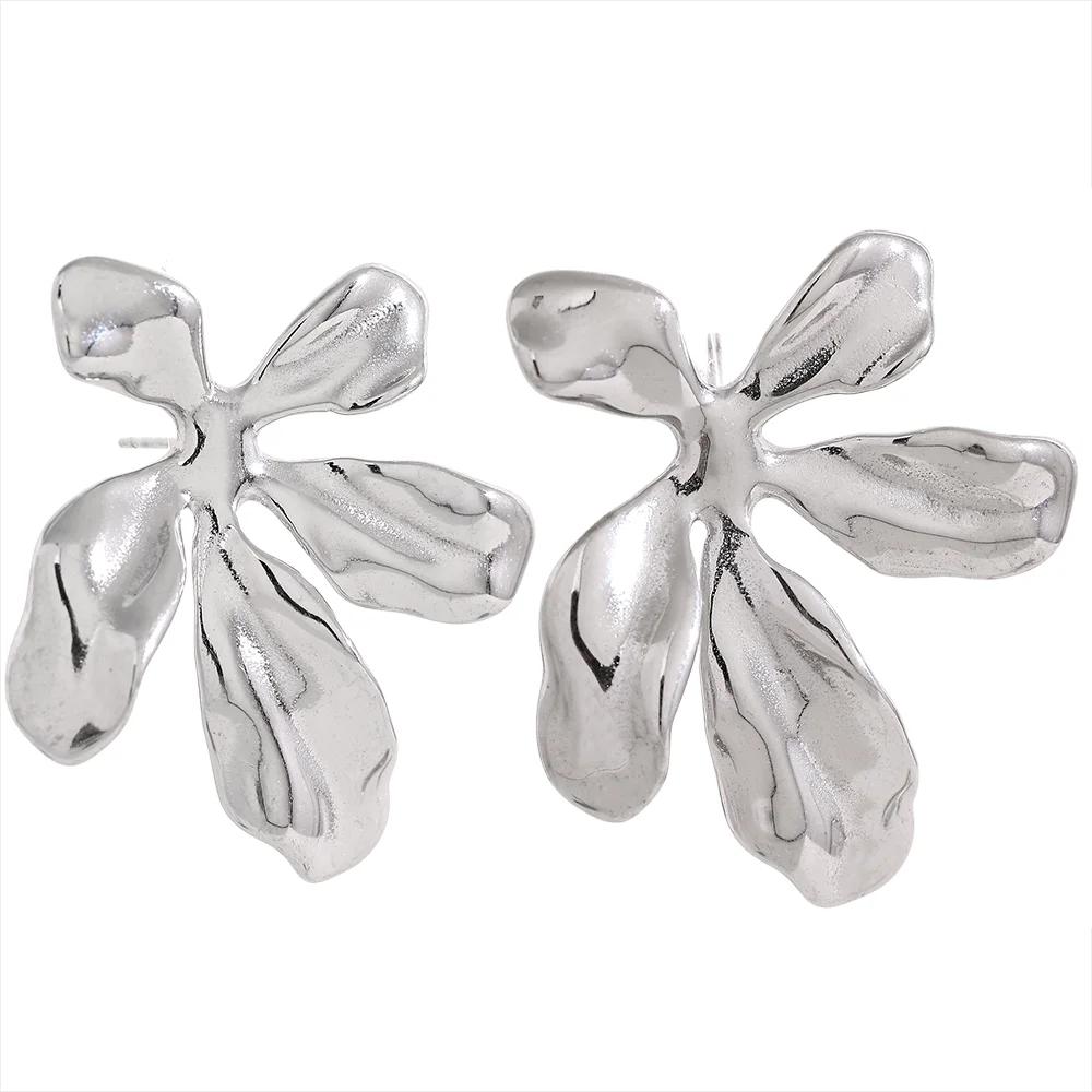 Yhpup Stainless Steel Big Flower Plant Stud Earrings Metal Waterproof 18K PVD Plated Trendy Statement Jewelry Women Gala Gift
Yhpup Stainless Steel Big Flower Plant Stud Earrings Metal Waterproof 18K PVD Plated Trendy Statement Jewelry Women Gala Gift
