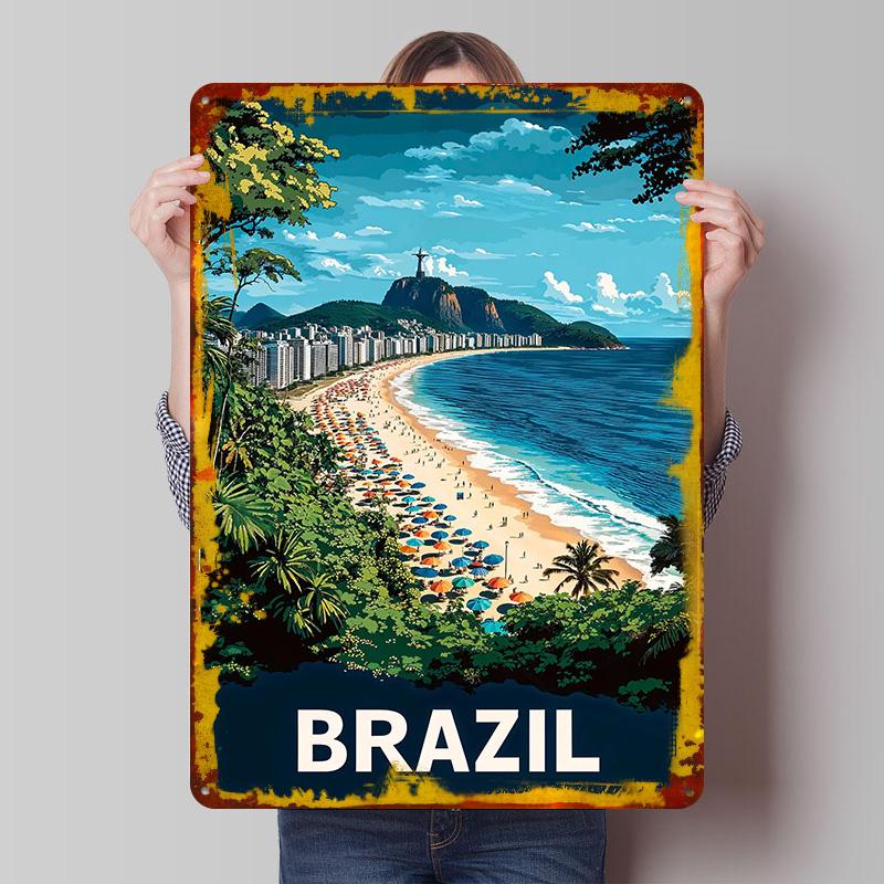 Brazil Beach Scene Metal Poster Customized Wall Art Retro Vintage Tinplate Signs for Home Decor Living Room Bedroom Decorations 7.9x11.8In(20x30cm)
Brazil Beach Scene Metal Poster Customized Wall Art Retro Vintage Tinplate Signs for Home Decor Living Room Bedroom Decorations 7.9x11.8In(20x30cm)