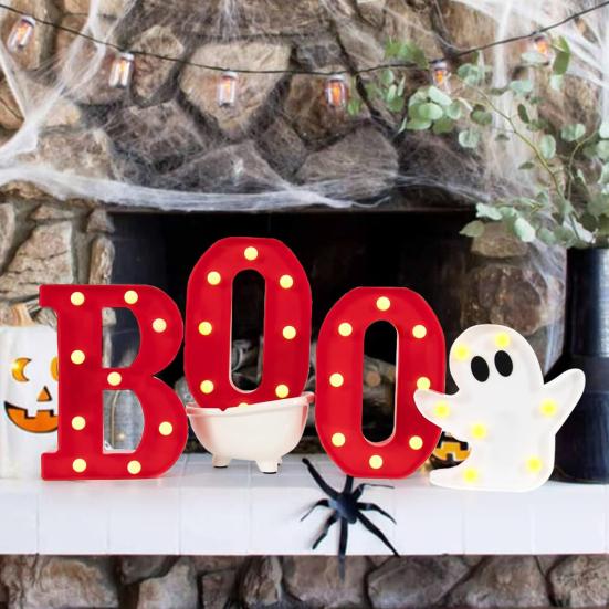 Yousheng Halloween Decoration LED BOO Ghost Table Sign Lightup Halloween Marquee Letters Ghost Figure for Kitchen Room Wall Decor A
Yousheng Halloween Decoration LED BOO Ghost Table Sign Lightup Halloween Marquee Letters Ghost Figure for Kitchen Room Wall Decor A