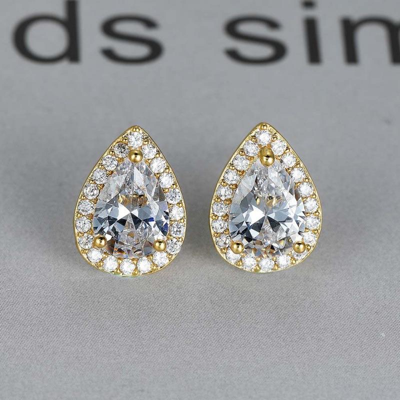 Japan and Korea rose gold white diamond water drop zircon stud earrings simple personalized earrings earrings
Japan and Korea rose gold white diamond water drop zircon stud earrings simple personalized earrings earrings