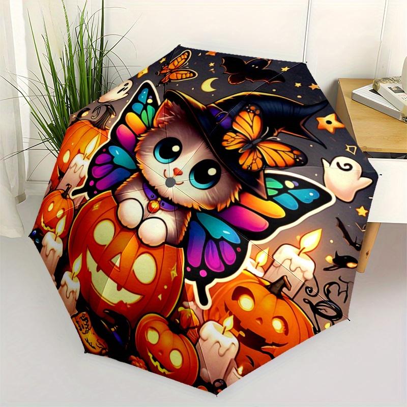 1pc Wizard Cat Pumpkin Halloween Automatic Folding Umbrella - 3 Folding Design, Vivid Cartoon Pattern, Suitable for Outdoor Activities, A Gi
1pc Wizard Cat Pumpkin Halloween Automatic Folding Umbrella - 3 Folding Design, Vivid Cartoon Pattern, Suitable for Outdoor Activities, A Gi