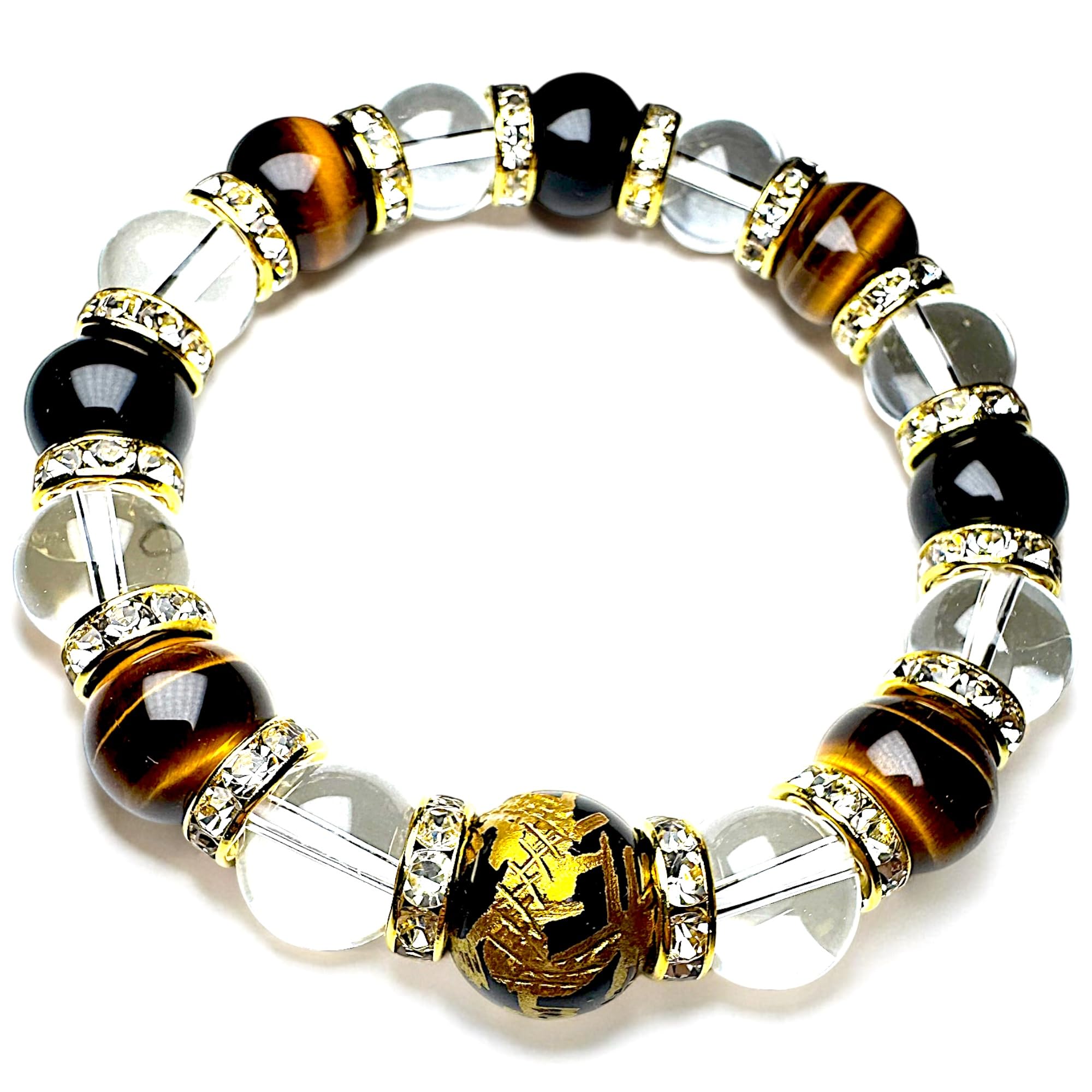 Power Stone Natural Stone Bracelet for Men Financial Career Tiger Eye Crystal Black Onyx Emperor Dragon Gold Carving Onyx Prayer Beads Comes with a чорний
Power Stone Natural Stone Bracelet for Men Financial Career Tiger Eye Crystal Black Onyx Emperor Dragon Gold Carving Onyx Prayer Beads Comes with a чорний