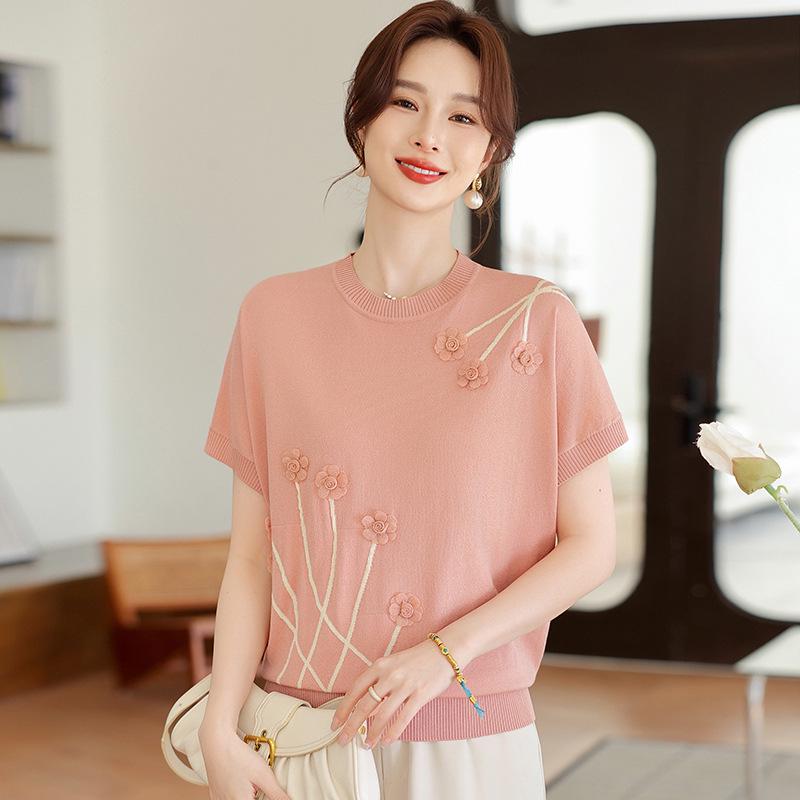 Mom s Ice Silk Knit Short-Sleeve T-Shirt for Middle-Aged Women - Summer 2026 XL розовый
Mom s Ice Silk Knit Short-Sleeve T-Shirt for Middle-Aged Women - Summer 2026 XL розовый