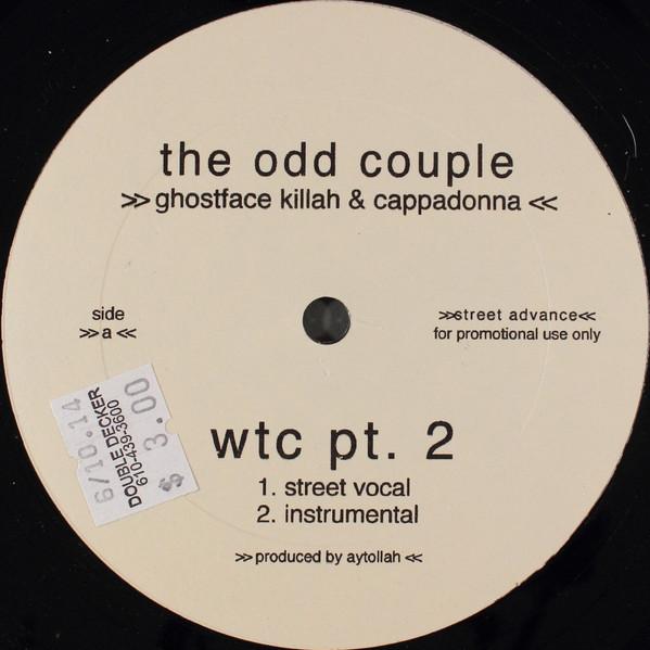 12inch Record ODD COUPLE - WTC Pt. 2 WTCPRO001PROMO Not On Label 2002 US Rap & Hip-Hop/R&B Used
12inch Record ODD COUPLE - WTC Pt. 2 WTCPRO001PROMO Not On Label 2002 US Rap & Hip-Hop/R&B Used