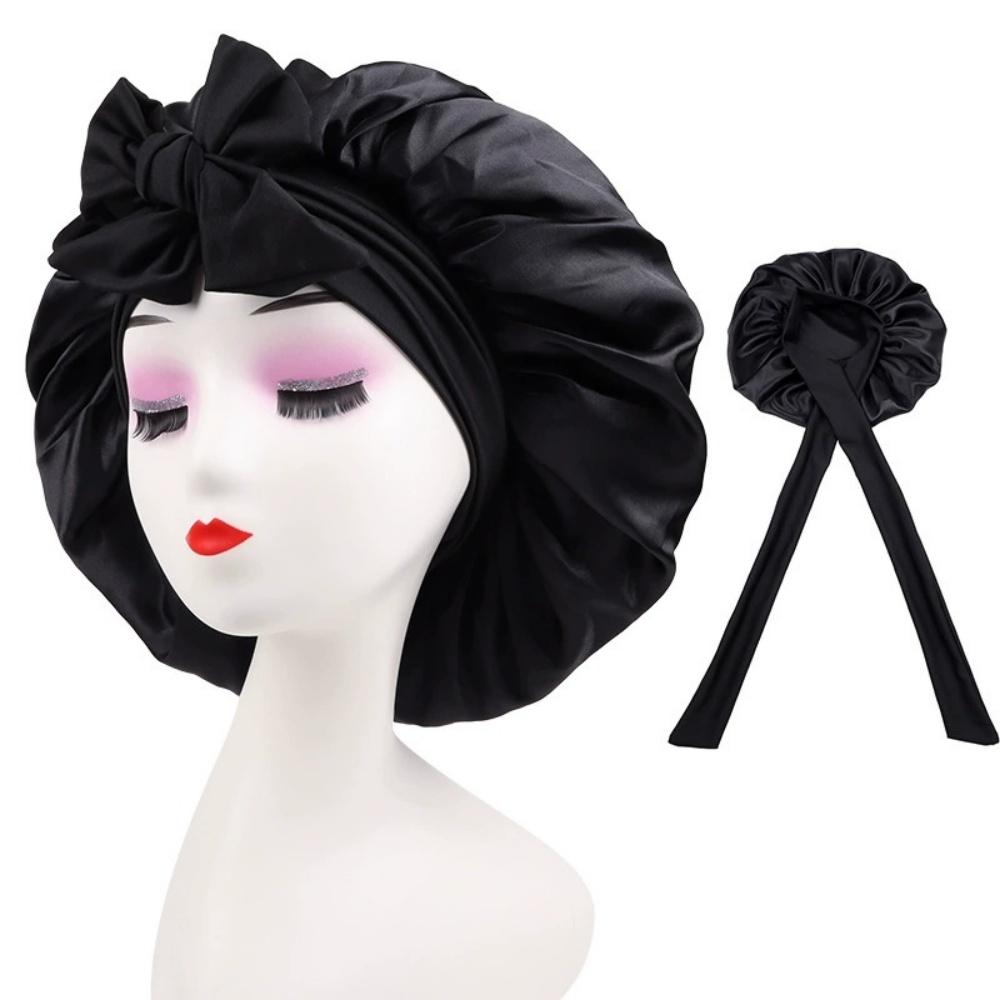 New Satin Sleeping Cap For Women Solid Wide Band Stretch Head Tie Silky Bonnet Edge Wrap Nightcap Hair Care Shower Head Cover чёрный
New Satin Sleeping Cap For Women Solid Wide Band Stretch Head Tie Silky Bonnet Edge Wrap Nightcap Hair Care Shower Head Cover чёрный