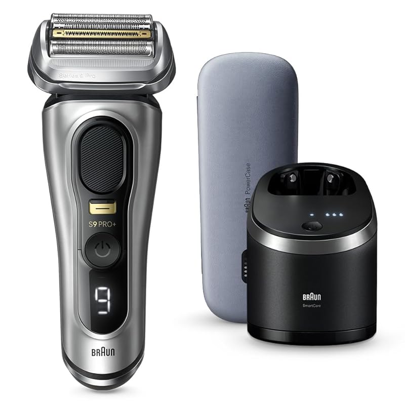 9577cc (matt silver) series 9 Pro+ electric shaver rechargeable 4 blades Comes with charging case
9577cc (matt silver) series 9 Pro+ electric shaver rechargeable 4 blades Comes with charging case