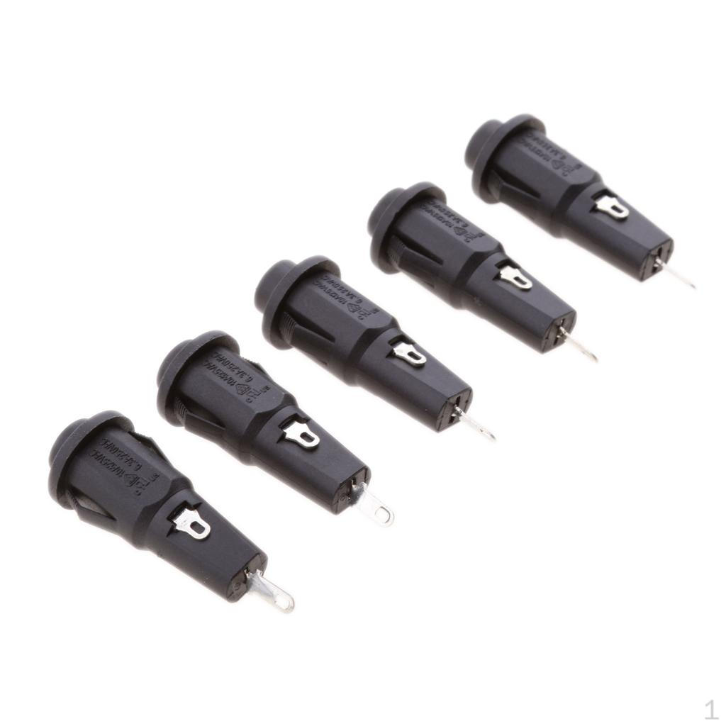 5 Pieces Chassis Panel Mount Glass Tube Holder For 5x20mm
5 Pieces Chassis Panel Mount Glass Tube Holder For 5x20mm
