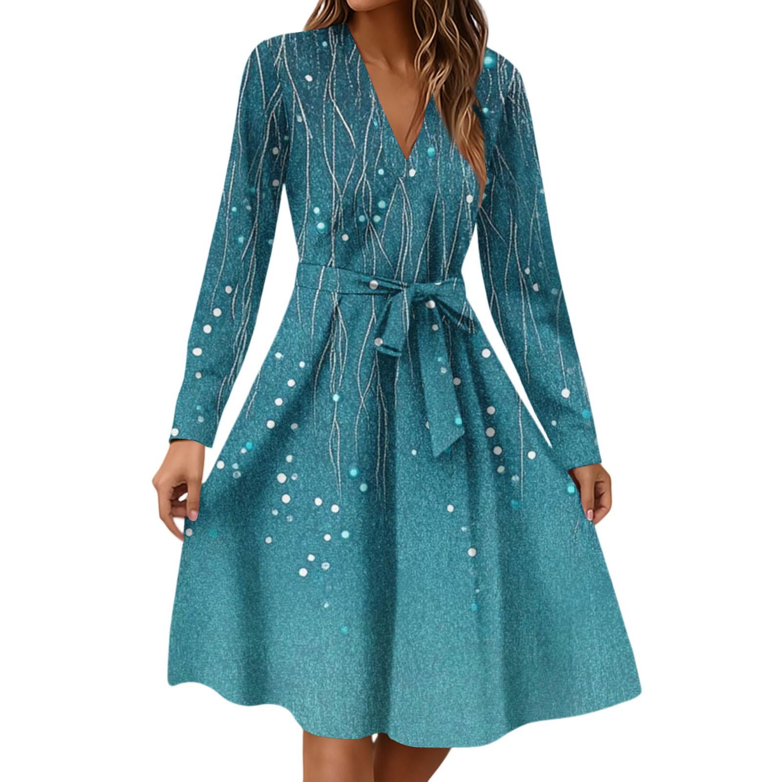 Жіноча мода Повсякденна сукня міді з V-подібним вирізом, довгим рукавом, талією та квітковим принтом M
Жіноча мода Повсякденна сукня міді з V-подібним вирізом, довгим рукавом, талією та квітковим принтом M