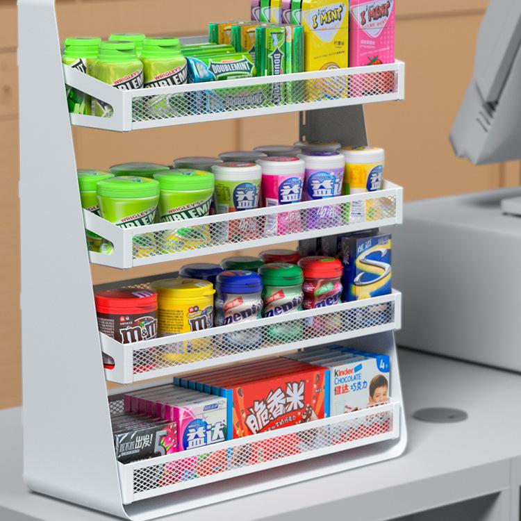 Countertop Snack and Gum Display Shelves for Convenience Stores Black 4-tier
Countertop Snack and Gum Display Shelves for Convenience Stores Black 4-tier