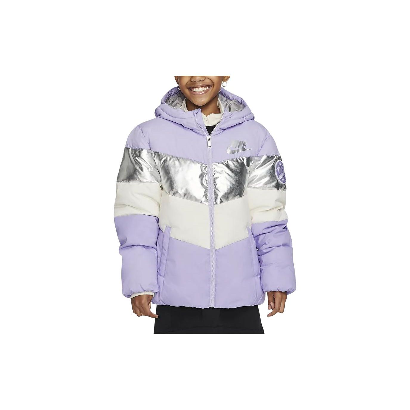 Nike Color Block Hooded Zip-Up Casual Long Sleeve Kids Outerwear Lavender-Purple CT0604-539 S
Nike Color Block Hooded Zip-Up Casual Long Sleeve Kids Outerwear Lavender-Purple CT0604-539 S
