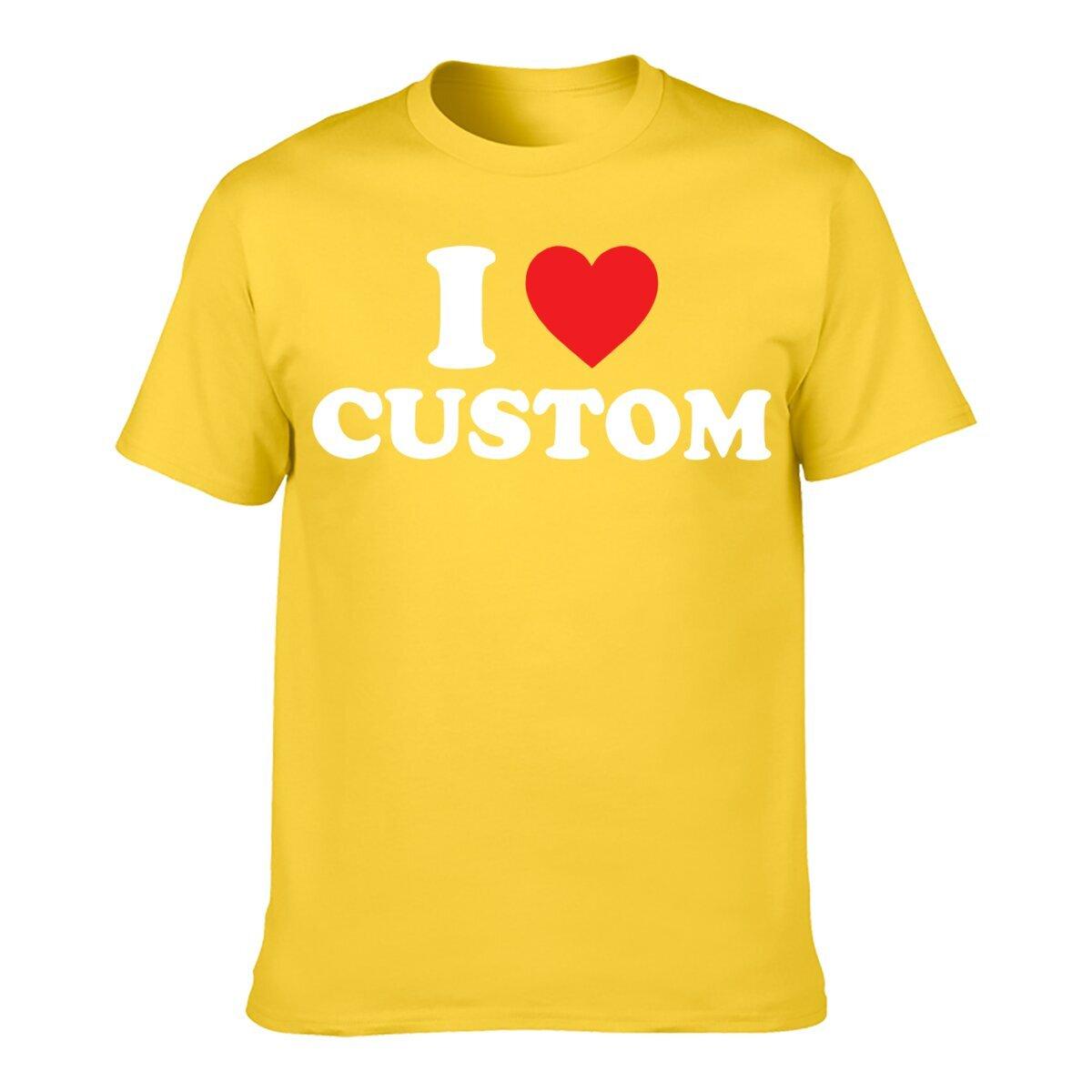 Custom Shirt I Love TShirt Heart Your Text Casual ONeck Short Sleeve Mens Tees Regular Fit Men Women T Shirt 4XL
Custom Shirt I Love TShirt Heart Your Text Casual ONeck Short Sleeve Mens Tees Regular Fit Men Women T Shirt 4XL
