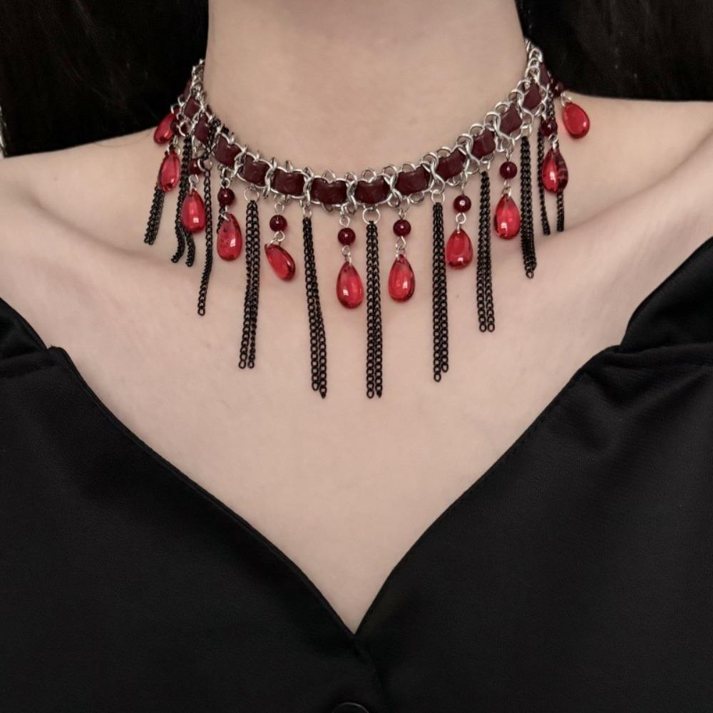 Collarbone Chain Beaded Choker Vintage Clavicle Chain Sweet Tassel Beads Necklace Girls чорний
Collarbone Chain Beaded Choker Vintage Clavicle Chain Sweet Tassel Beads Necklace Girls чорний