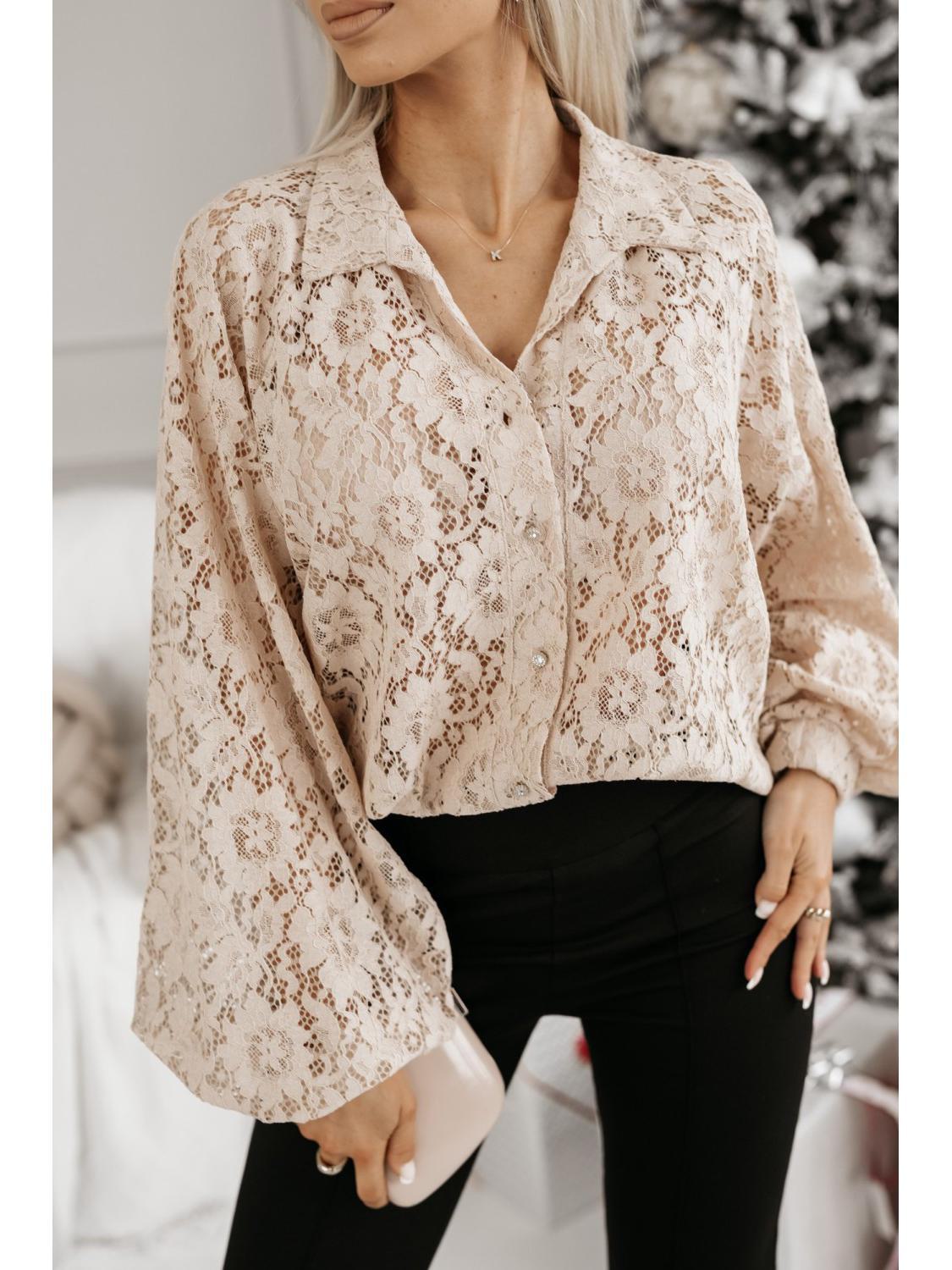 Весенняя европейская и американская женская сексуальная кружевная рубашка XXL
Весенняя европейская и американская женская сексуальная кружевная рубашка XXL