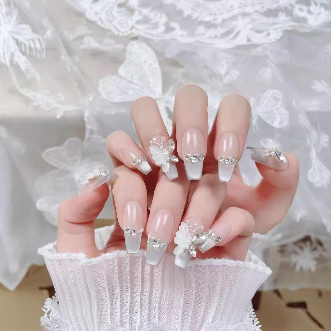 10pcs/set Pure Handmade Light Therapy Wearable Nails Butterfly Elf Cat s Eye Removable Nail Stickers Finished Nail XS
10pcs/set Pure Handmade Light Therapy Wearable Nails Butterfly Elf Cat s Eye Removable Nail Stickers Finished Nail XS
