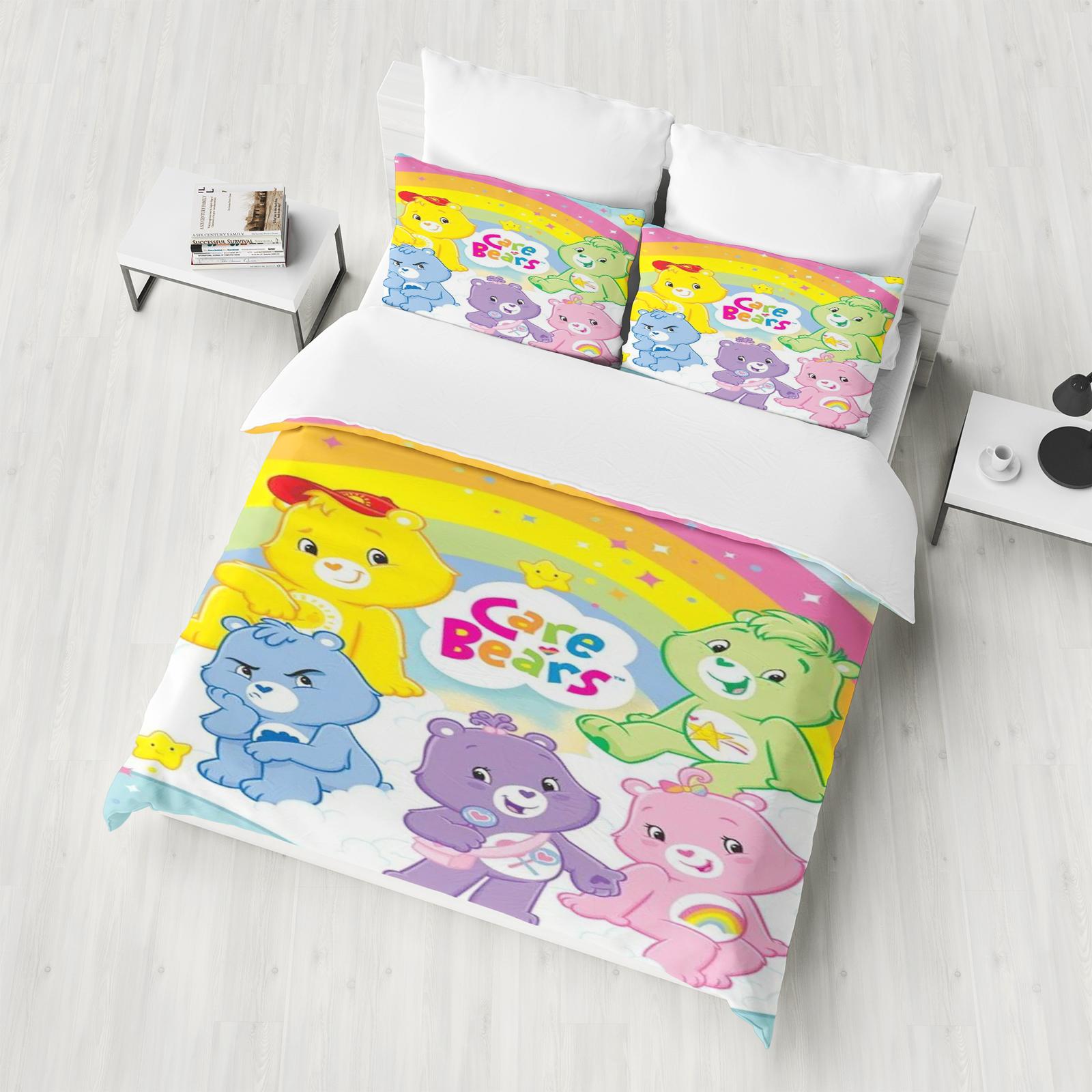 Care Bears Anime Bedding Set Duvet Cover 1009 Polyester Suitable For Children And Adults 3-Piece Set EU Single(135*200cm)3pcs
Care Bears Anime Bedding Set Duvet Cover 1009 Polyester Suitable For Children And Adults 3-Piece Set EU Single(135*200cm)3pcs