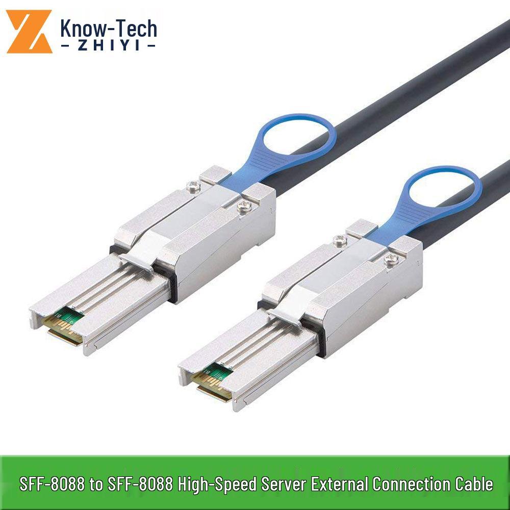 Mini SAS SFF-8088 to SFF-8088 High-Speed Server Storage Cable 0.5m
Mini SAS SFF-8088 to SFF-8088 High-Speed Server Storage Cable 0.5m
