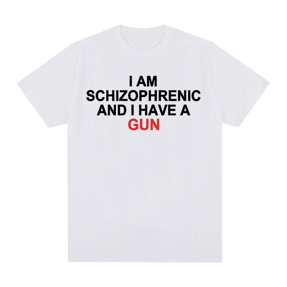Camiseta divertida I Am Schizophrenic and I Have A Gun ropa para hombre y mujecamisetas de moda de Hip Hop camisetas de 4XL
Camiseta divertida I Am Schizophrenic and I Have A Gun ropa para hombre y mujecamisetas de moda de Hip Hop camisetas de 4XL