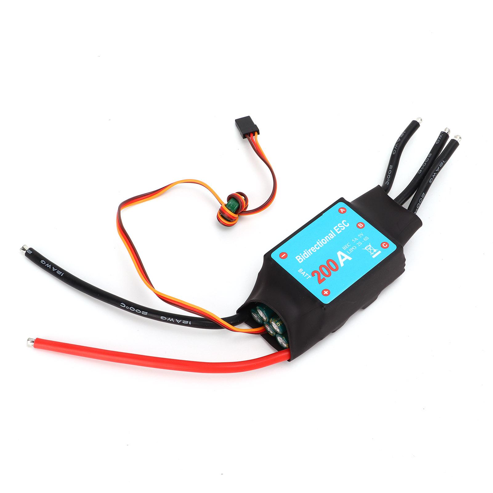 Brushless ESC Black 200A Brushless ESC RC Boat Two Way Water Cooled ESC for RC Boats Underwater
Brushless ESC Black 200A Brushless ESC RC Boat Two Way Water Cooled ESC for RC Boats Underwater