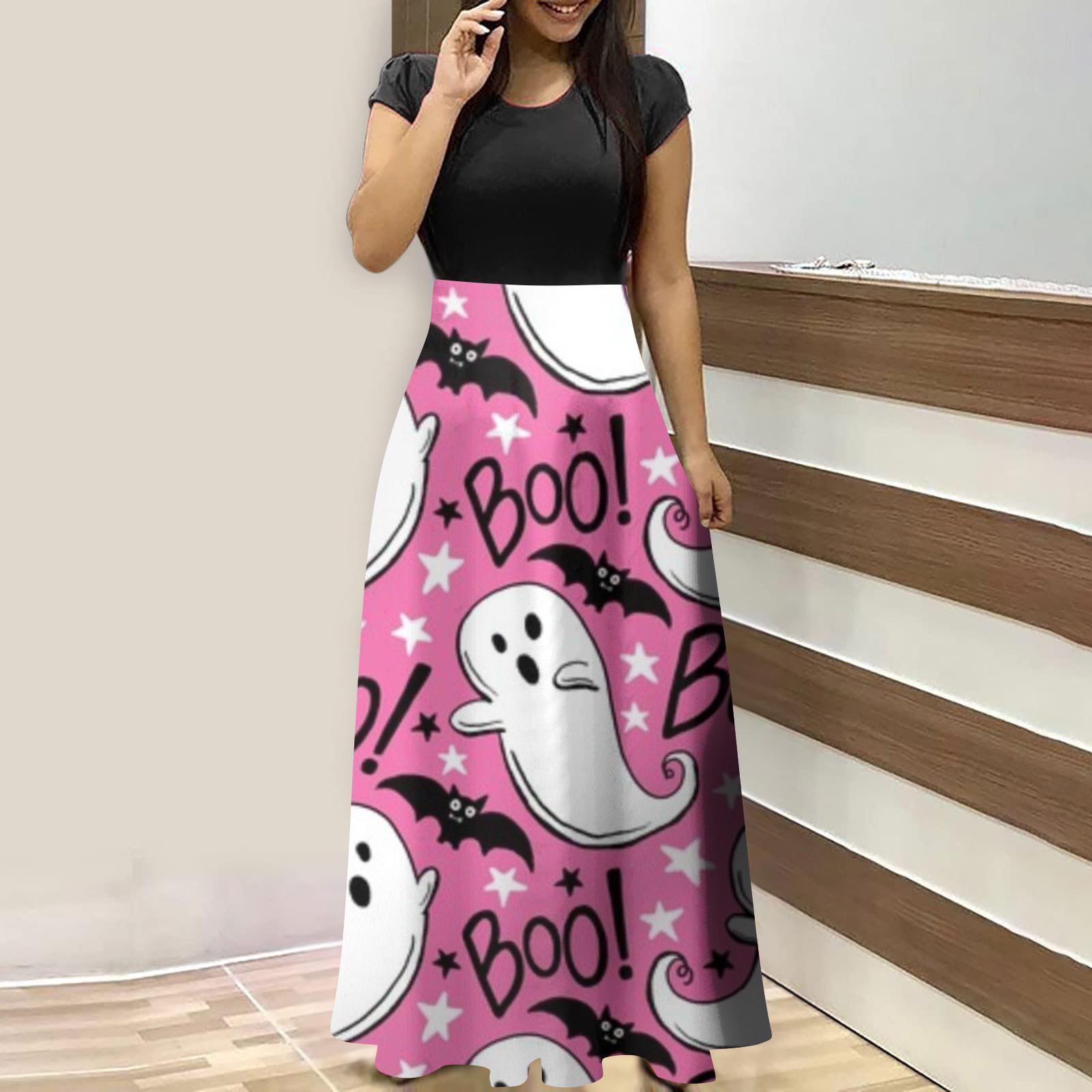 Fashion Women s Print Casual Round Neck Short Sleeve Splicing Dress M
Fashion Women s Print Casual Round Neck Short Sleeve Splicing Dress M