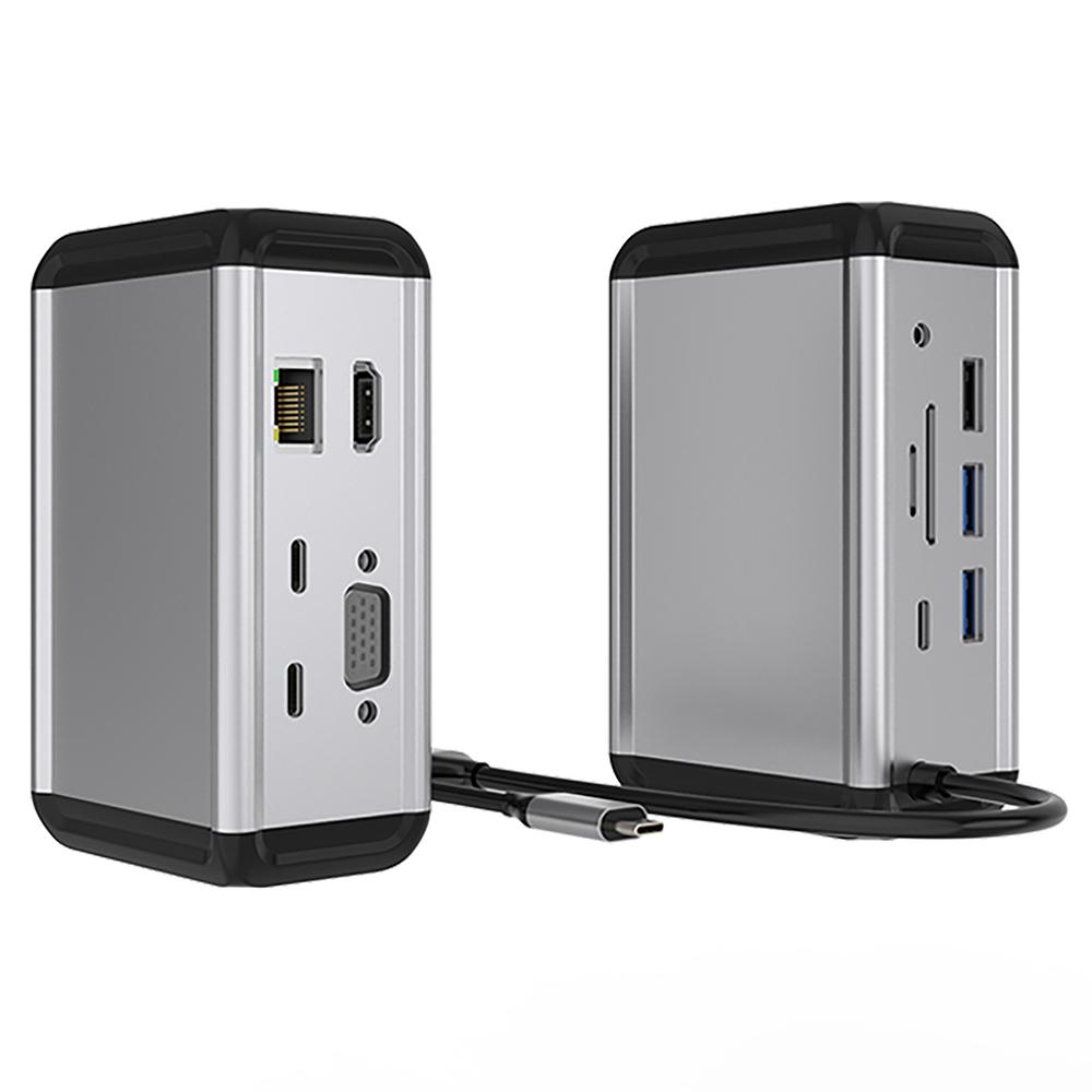 FX-2046H 12-in-1 Type-C Hub with 4K HD,100W PD,RJ45,USB 3.0/2.0 and SD/TF Card Reader As Shown A
FX-2046H 12-in-1 Type-C Hub with 4K HD,100W PD,RJ45,USB 3.0/2.0 and SD/TF Card Reader As Shown A