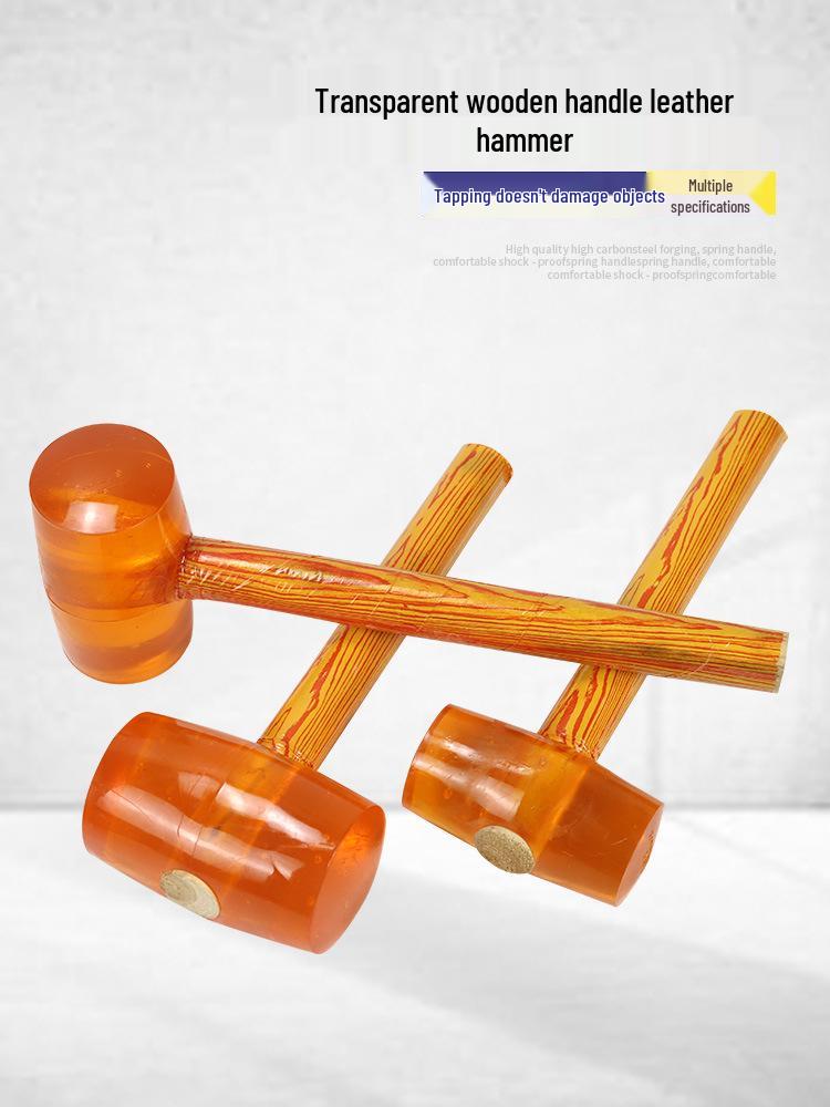 Multifunctional Soft Rubber Mallet for Tiling and Decoration 750g Transparent Wood Handle Rawhide Hammer
Multifunctional Soft Rubber Mallet for Tiling and Decoration 750g Transparent Wood Handle Rawhide Hammer