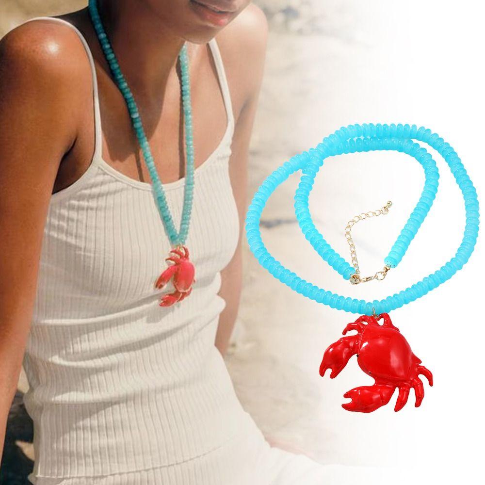 Trendy Red Crab Necklaces Women Female Ocean Style Necklace Jewelry Beach Necklace Gifts
Trendy Red Crab Necklaces Women Female Ocean Style Necklace Jewelry Beach Necklace Gifts