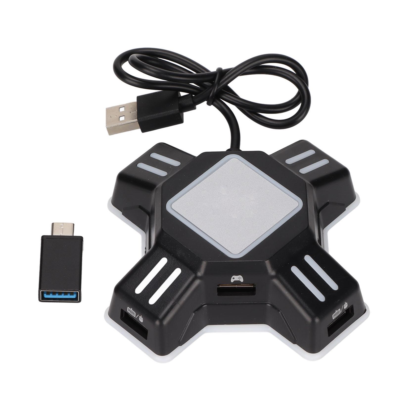 Конвертер клавіатури та миші KX USB-адаптер для миші та клавіатури для PS4, Switch, PS3, Xbox One, чорний
Конвертер клавіатури та миші KX USB-адаптер для миші та клавіатури для PS4, Switch, PS3, Xbox One, чорний
