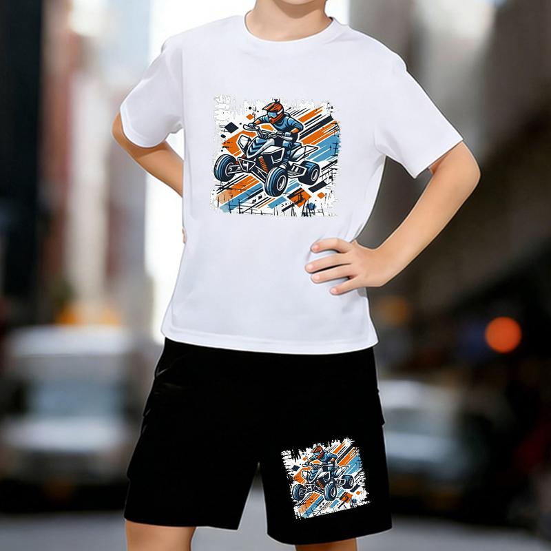 Boys 2 Piece Extreme Sports Themed Printed Outfit, Short Sleeve T-Shirt and Shorts Set for Kids Age 5-14,Black and White Sporty Casual Summer Clothes 13-14 Years білий
Boys 2 Piece Extreme Sports Themed Printed Outfit, Short Sleeve T-Shirt and Shorts Set for Kids Age 5-14,Black and White Sporty Casual Summer Clothes 13-14 Years білий