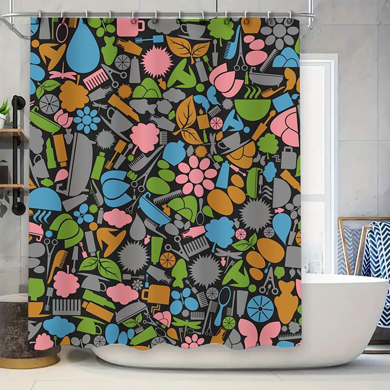 Modern Bathroom Shower Curtain with Bright Floral Print Waterproof Fabric Decorative Hanging Shower Curtains Set for Home Bath A 90x180cm
Modern Bathroom Shower Curtain with Bright Floral Print Waterproof Fabric Decorative Hanging Shower Curtains Set for Home Bath A 90x180cm