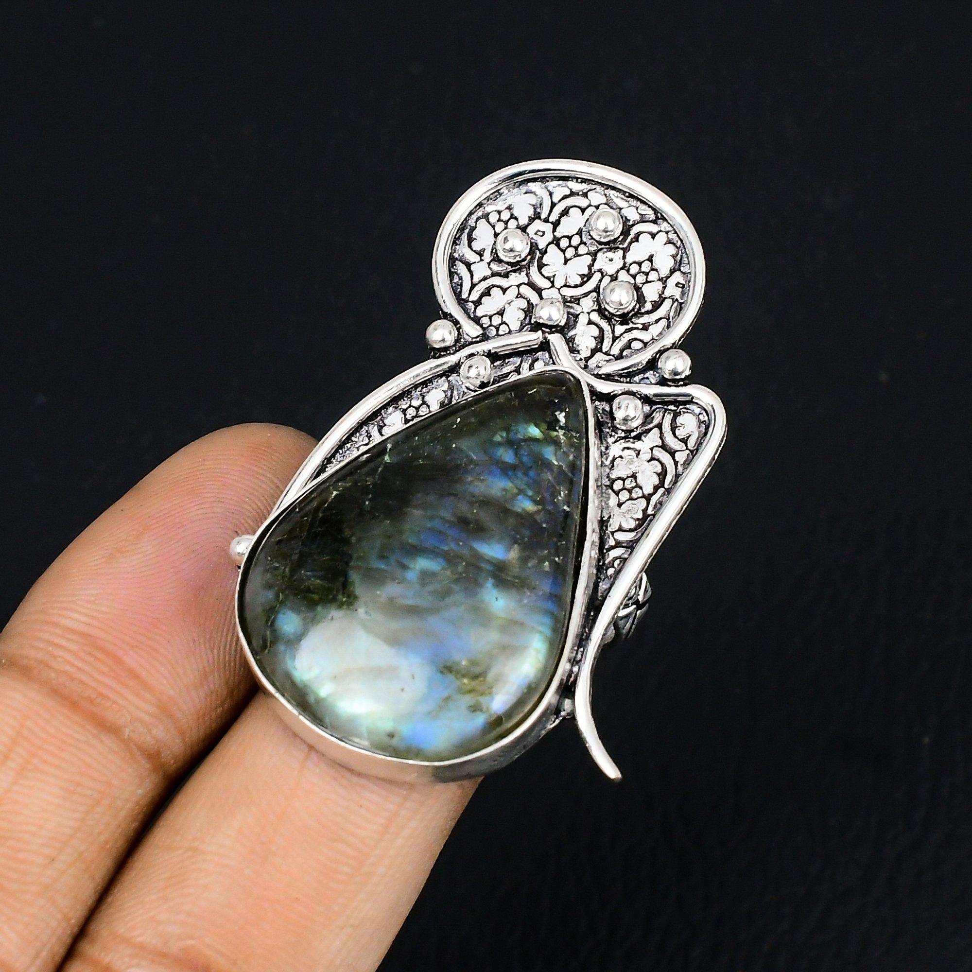 Natural Labradorite Gemstone Statement Ring Size 7.5 925 Silver For Girls 7.5
Natural Labradorite Gemstone Statement Ring Size 7.5 925 Silver For Girls 7.5