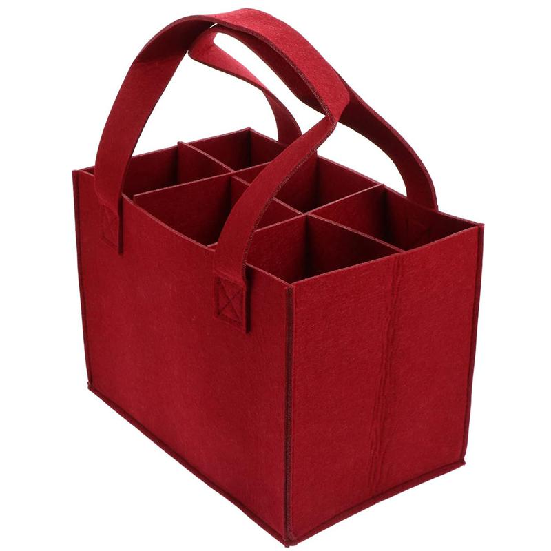 6 Bottle Wine Carrier Tote Reusable Felt Grocery Bags Portable Protective Wine Bottle Holder Storage Bag for Camping Picnic
6 Bottle Wine Carrier Tote Reusable Felt Grocery Bags Portable Protective Wine Bottle Holder Storage Bag for Camping Picnic