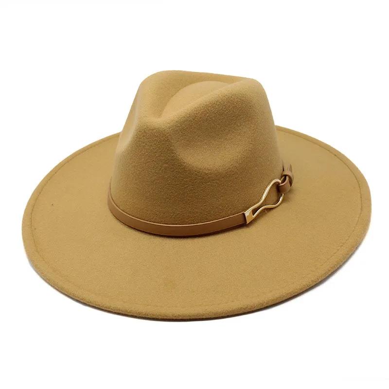 2022 Fedora Hat Women Big Wide Brim 9.5cm Vintage Khaki Felted Jazz Hat Winter Formal Dress Cap sombreros de mujer 56-58CM верблюд
2022 Fedora Hat Women Big Wide Brim 9.5cm Vintage Khaki Felted Jazz Hat Winter Formal Dress Cap sombreros de mujer 56-58CM верблюд