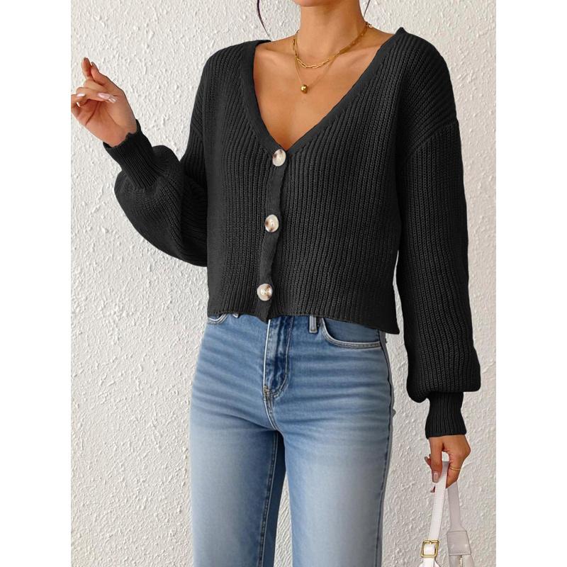 Осень и Зима Новинка Однотонный Кардиган на Пуговицах Глубокий V-образный Вырез Короткое Свободное Пальто Повседневный Топ XL чёрный
Осень и Зима Новинка Однотонный Кардиган на Пуговицах Глубокий V-образный Вырез Короткое Свободное Пальто Повседневный Топ XL чёрный
