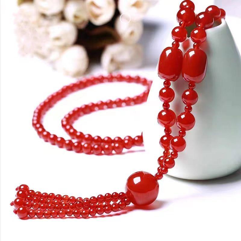 GEMCHIC Women s Chinese Style Red Agate Long Necklace with Tassel, Lucky Beads Sweater Chain for Party and Daily Wear Chinese style four tassels червоний
GEMCHIC Women s Chinese Style Red Agate Long Necklace with Tassel, Lucky Beads Sweater Chain for Party and Daily Wear Chinese style four tassels червоний